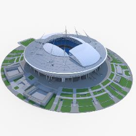 3D Stadium Zenit Arena Krestovsky Saint-Peterburg